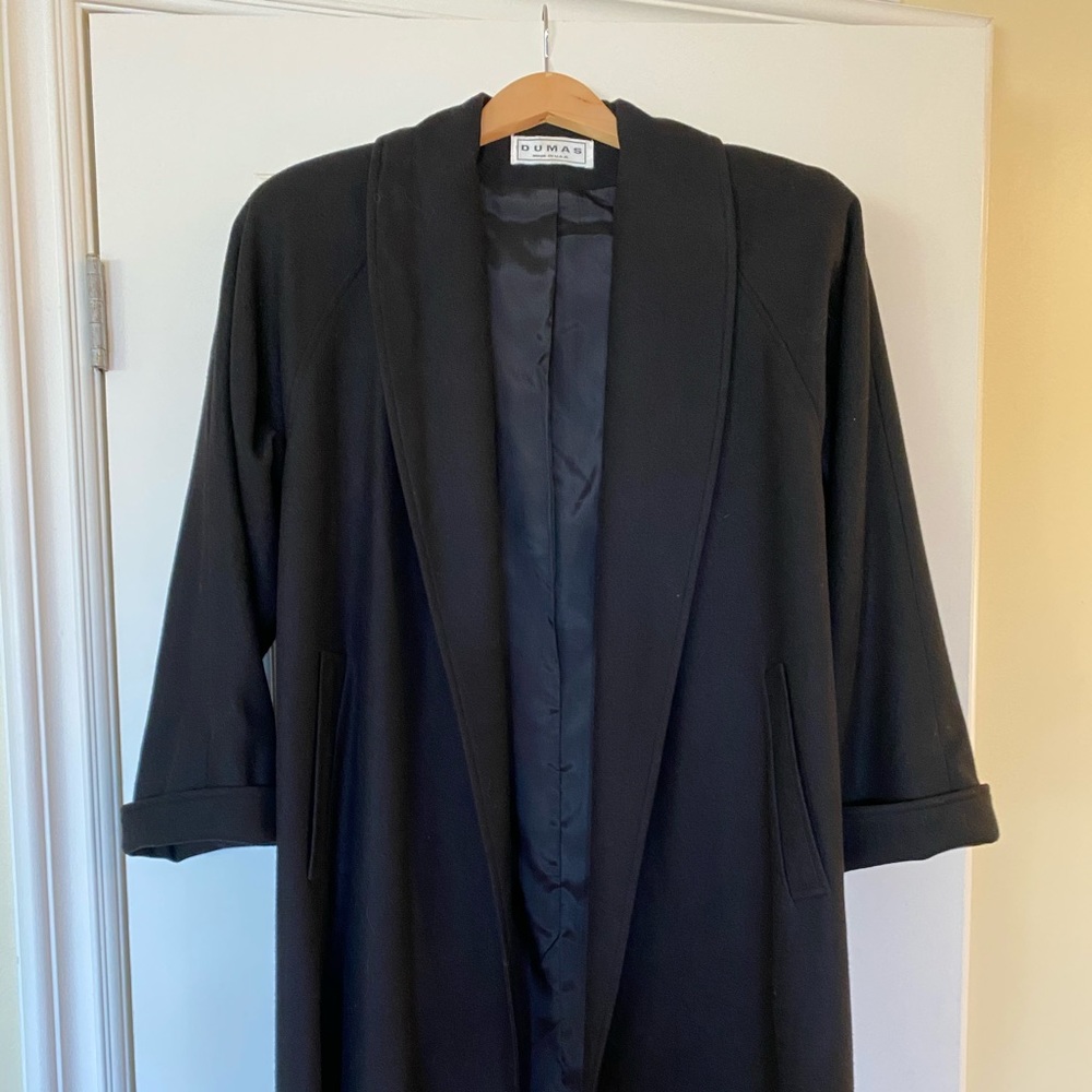Dumas Wool Open Coat with Shawl Collar